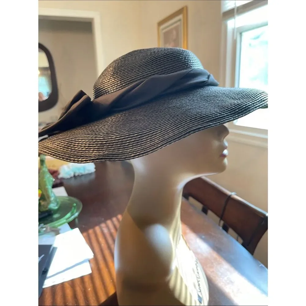 Unbranded Vintage Classic Black Wide-Brim Women's Sun Hat
